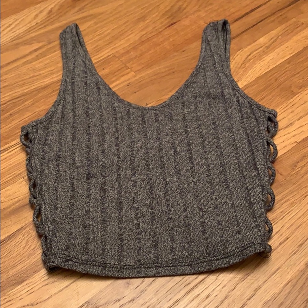 Charlotte Russe side lace up crop tank